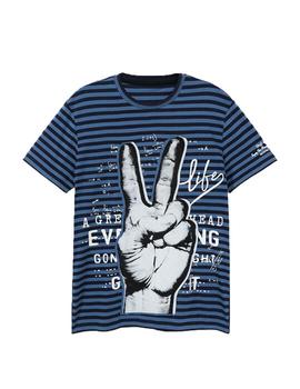 Camiseta Desigual Kirk Marino/Azul Para Hombre