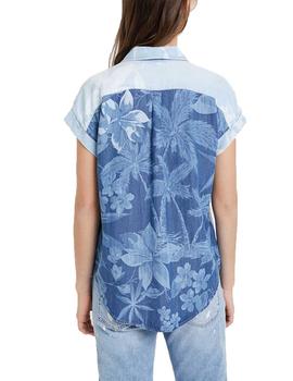 Camisa Desigual Bluewai Denim Para Mujer