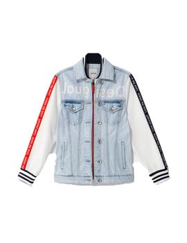 Cazadora Desigual Couri Denim/Blanco Para Mujer