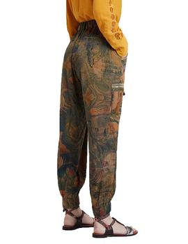 Pantalon Desigual Corfu Multicolor Para Mujer