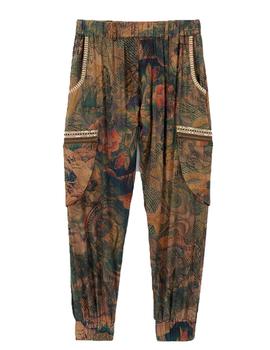 Pantalon Desigual Corfu Multicolor Para Mujer