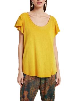 Camiseta Desigual Madrid Amarillo Para Mujer
