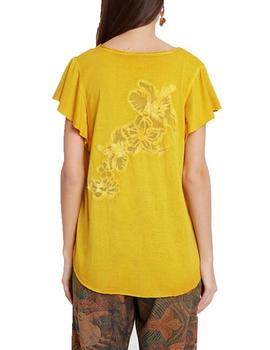 Camiseta Desigual Madrid Amarillo Para Mujer