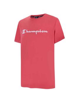Camiseta Champion cuello caja Rosa Para Hombre