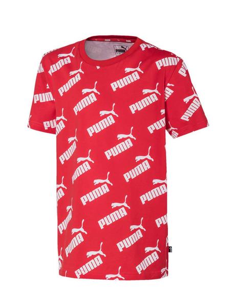 Camiseta Puma Amplified Rojo/Bco Para Niño
