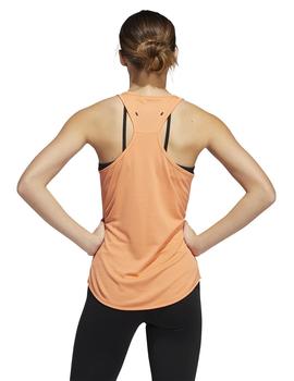 Camiseta Adidas Run it Tank 3S Naranja Para Mujer