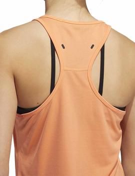 Camiseta Adidas Run it Tank 3S Naranja Para Mujer