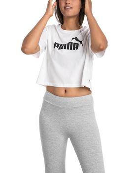 Camiseta Corta Puma Blanco Mujer