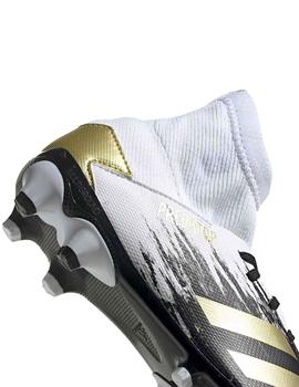 Botas Adidas Predator 20.3 MG J Bco/Negro/Oro