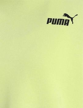 Sudadera Puma Mujer Amplified Cropped Verde Fluor