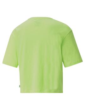 Camiseta Puma Amplified Verde Mujer