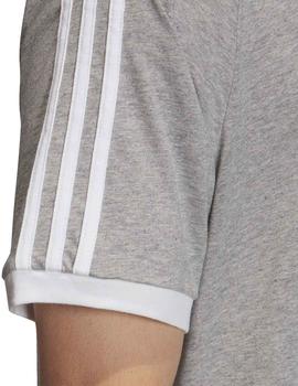 Camiseta Adidas 3-Stripes Gris/Blanco Hombre