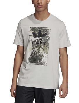 Camiseta Adidas Camo Tongue Gris Hombre