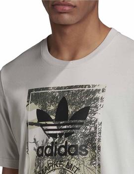 Camiseta Adidas Camo Tongue Gris Hombre