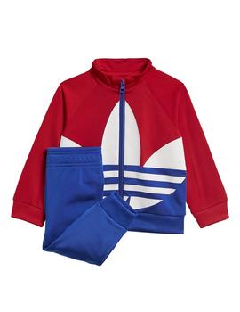 Chandal Adidas Big Trefoil Azul/Rojo Niño