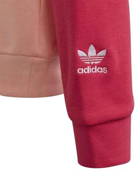 Sudadera Adidas Big TRF Rosa/Blanco Niña