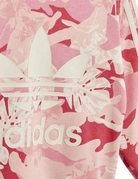 Chandal Adidas Crew Estampado Rosa Niña