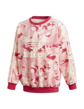 Sudadera Adidas Estampado Floral Rosa Niña