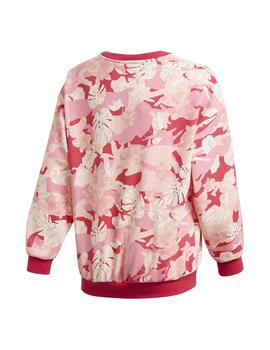 Sudadera Adidas Estampado Floral Rosa Niña