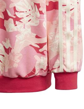 Sudadera Adidas Estampado Floral Rosa Niña