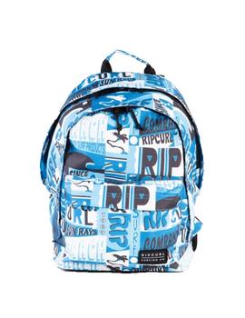 Mochila Rip Curl Double Dome BTS Azul/Blanco