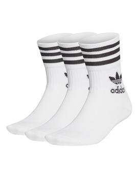 Calcetines Adidas Mid Cut CRW Blanco/Negro