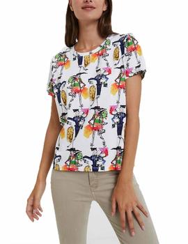 Camiseta Desigual Berlin Blanco Mujer