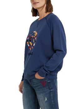 Sudadera Desigual Pleated Sleeve New Gal Mno Mujer