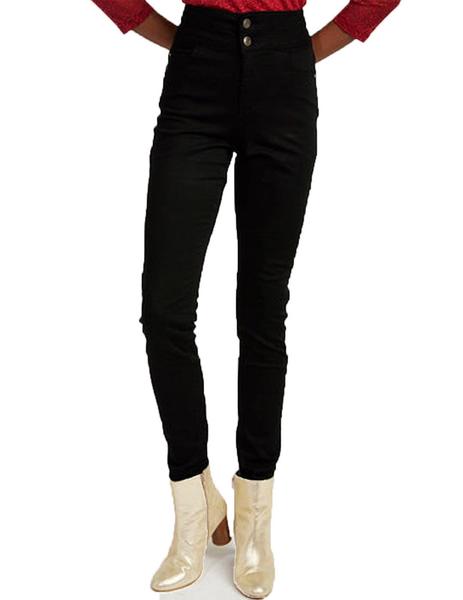 Coro Contratado Medicina Pantalon Naf Naf F-Powi Taille H Negro Mujer