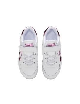 Zapatillas Reebok Royal CLJog Blanco/Rosa Niña