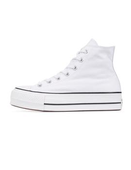 Zapatilla Converse Plataforma Blanca Alta