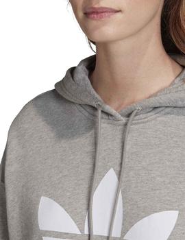 Sudadera Adidas Trefoil Gris Mujer