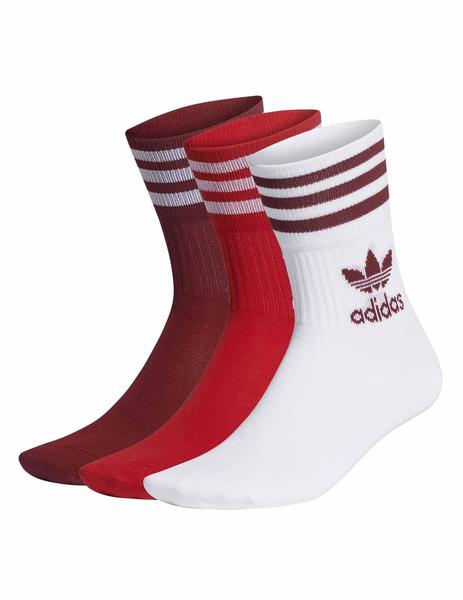 Calcetines Adidas Cut Crw Bco/Rojo/Granate