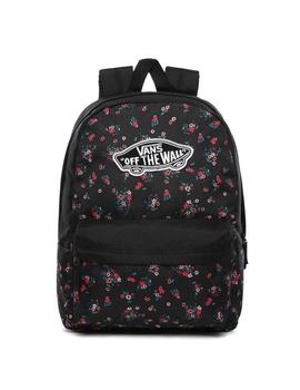 Mochila Vans Realm Negro/Flores Mujer