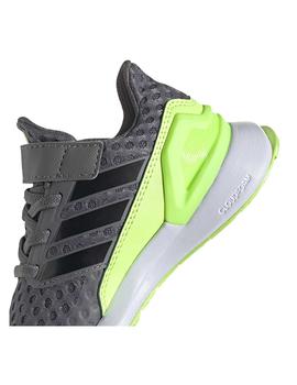 Zapatillas Adidas RapidaRun EL Gris/Verde