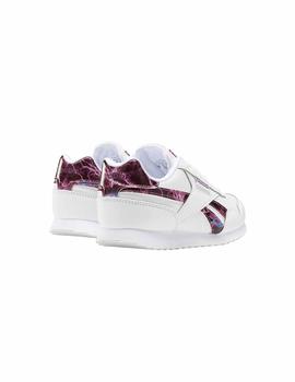 Zapatillas Reebok Royal CLJog Blanco/Rosa Niña