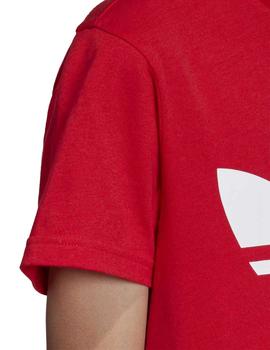 Camiseta Adidas Trefoil Rojo Niño