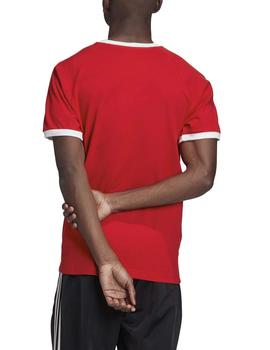 Camiseta Adidas 3-Stripes Rojo/Blanco Hombre