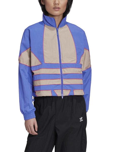 absceso Positivo petróleo Chaqueta Adidas Big TRF Azul/Tostado Mujer