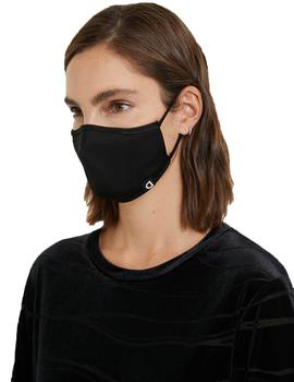 Mascarilla Desigual Japan Flower Revers Rojo/Negro