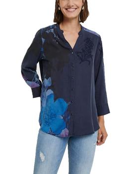 Camisa Desigual Anais Marino/Flores Mujer
