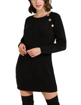 Vestido Naf Naf MBouton Negro Mujer