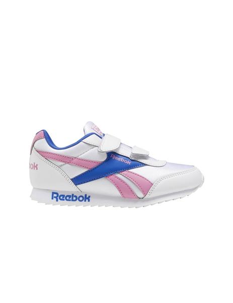 Reebok CLJog 2 Bco/Rosa/Azul Niña