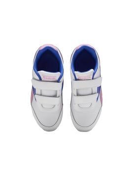 Zapatillas Reebok Royal CLJog 2 Bco/Rosa/Azul Niña