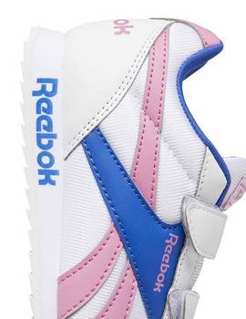 Zapatillas Reebok Royal CLJog 2 Bco/Rosa/Azul Niña