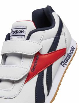 Zapatillas Reebok Royal CLJog Bco/Mno/Ro Para Niño