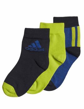 Calcetines Adidas LK Ankle S 3P Azul/Verde/Mno