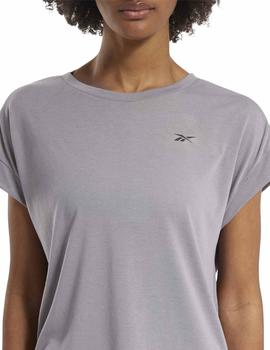 Camiseta Reebok WOR SUP Detail Gris Mujer