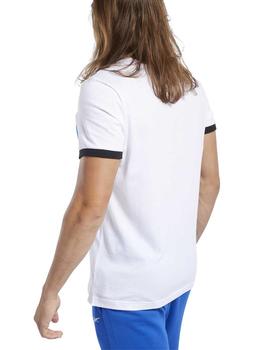 Camiseta Reebok TE LL Blocked Blanco/Azul Hombre