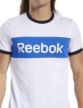 Camiseta Reebok TE LL Blocked Blanco/Azul Hombre